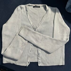 Brandy Melville Baby Blue V Neck Button down Sweater
